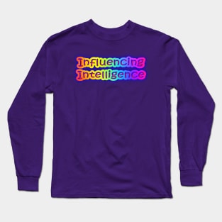 Influencing Intelligence Neon Retro Rainbow Long Sleeve T-Shirt